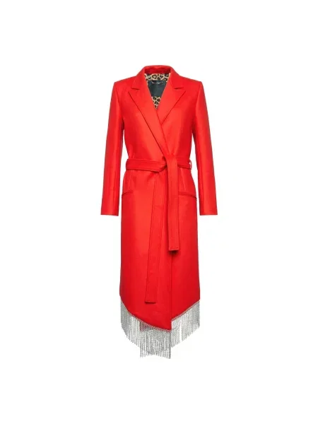 Długi płaszcz Philipp Plein czerwony