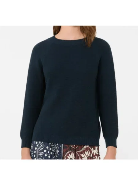 Dzianinowy sweter Weekend Max Mara niebieski