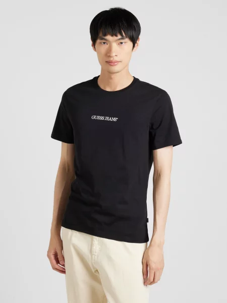 GUESS Tricou / alb negru