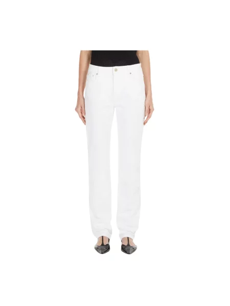 Jeansy straight leg Max Mara białe