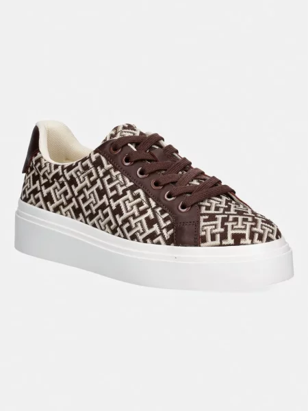 Tommy Hilfiger Sneakers Chic Platform Monogram maro