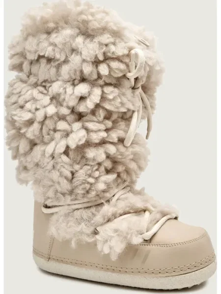 INUIKII Bocanci MOUNTAIN TEDDY HIGH | shearling bej