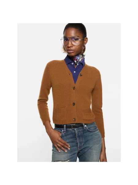 Kardigan Acne Studios brązowy