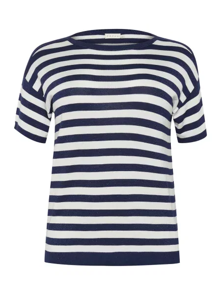 KAFFE CURVE Pulóver Regitta tengerészkék fehér