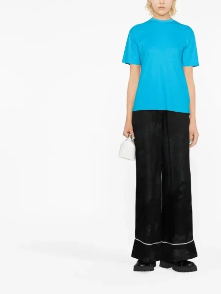 Dryžuotas trumpas marškinėliai Off-white balta