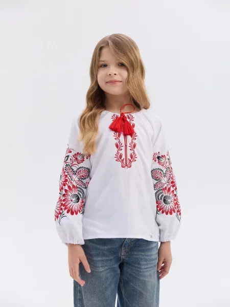 Детская рубашка Merezhka белая