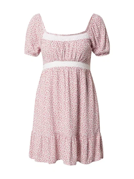 HOLLISTER Rochie / roșu / verde iarbă alb