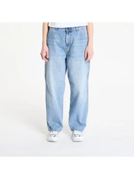 Παντελόνια Carhartt WIP W Brandon Single Knee Pant Blue Burst Washed L μπλε