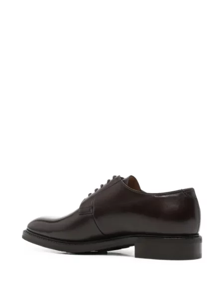 Pantofi derby John Lobb cu șireturi din piele maro