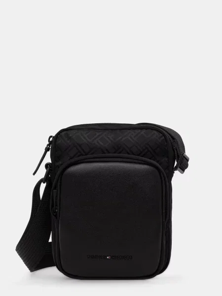 Tommy Hilfiger Geantă crossover Th Jaquard Mini Reporter negru