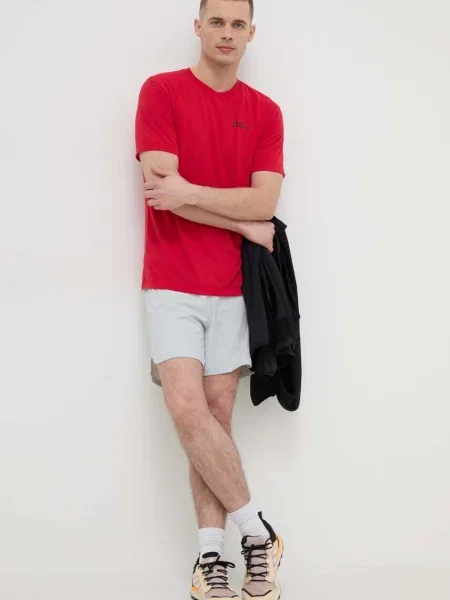 Jack Wolfskin Športna kratka majica Vonnan rdeča