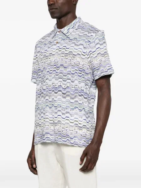 Tricou polo Missoni albastru