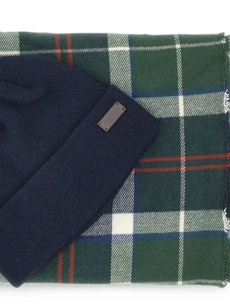 Fular Barbour în carouri verde