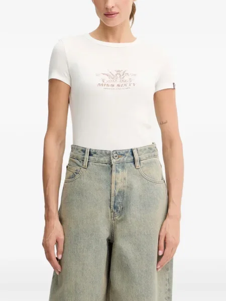 Tricou Miss Sixty cu imagine alb