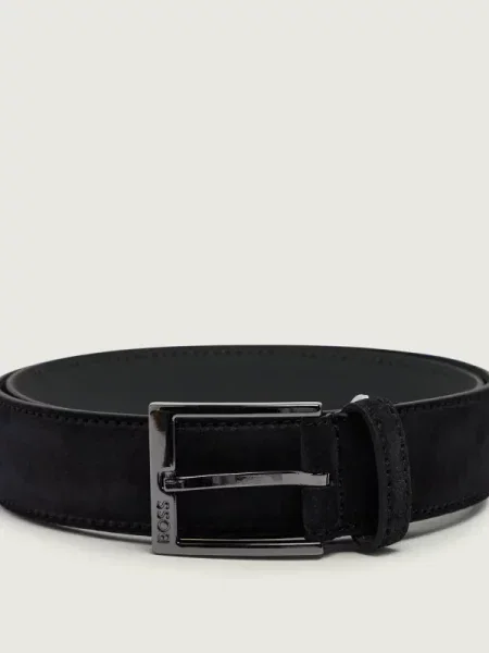BOSS BLACK Curea | piele întoarsă negru