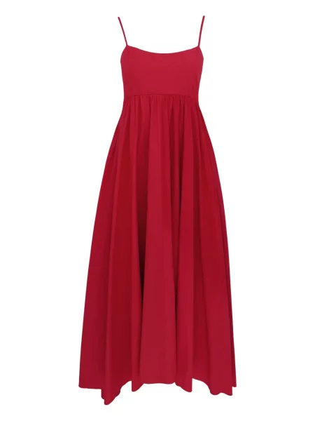 Rochie maxi Azeeza fără mâneci de costum roșu