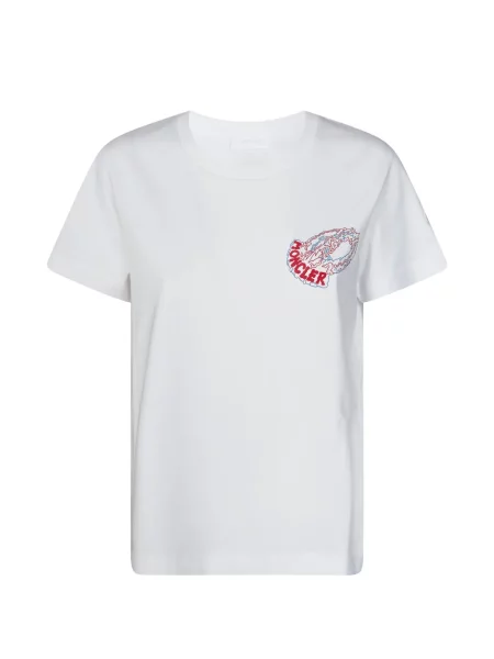 Tricou Moncler cu broderie alb