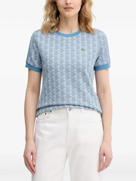 Tricou Lacoste cu imagine albastru