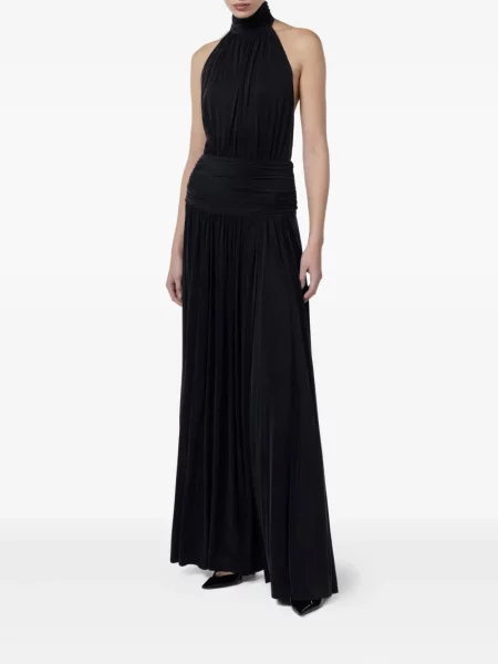Rochie maxi Elisabetta Franchi drapată de costum negru