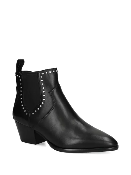 Botine Ash din piele cu tepi negru