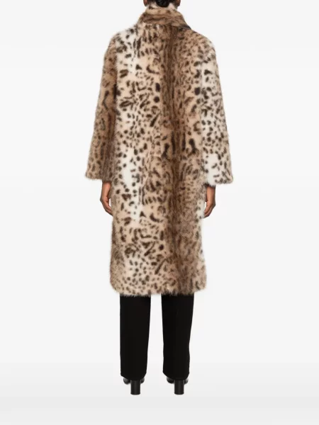 Palton La Piscine cu imagine cu model leopard maro