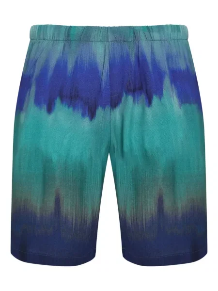Pantaloni scurți Amir Slama cu imagine tie dye cu legături albastru