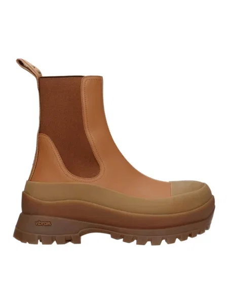 Botki Stella Mccartney skórzane brązowe