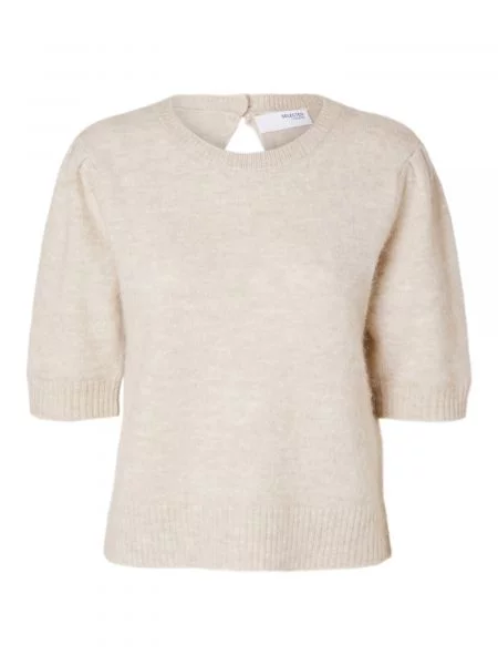 SELECTED Pulover LULU / devine dlake camel bež