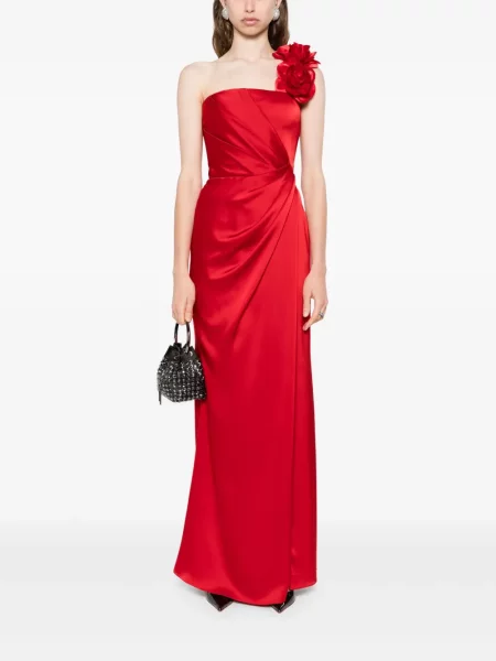 Rochie Silk Love & Lace de mătase de costum roșu