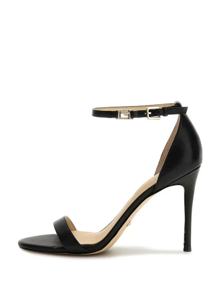 Kožené sandále Guess čierna