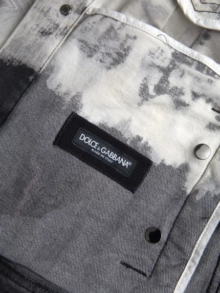 Geacă de blugi Dolce & Gabbana cu imagine alb