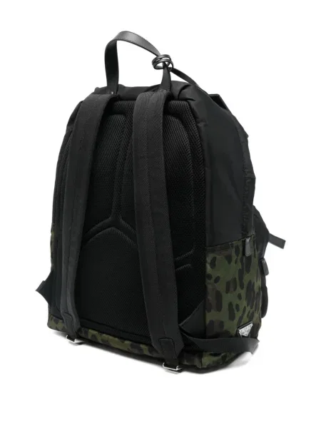 Rucsac Prada cu imagine cu model leopard verde