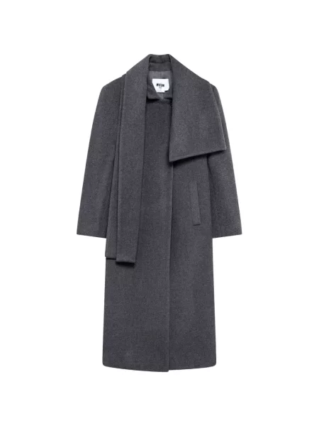 Palton Msgm cu două rânduri de nasturi gri