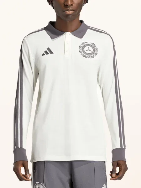 Adidas Koszulka Polo Z Pikowanym Wzorem Mercedes Amg Petronas Formula One Team weiss beżowa