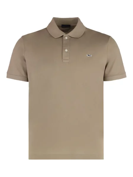 Tricou polo Paul & Shark cu broderie maro