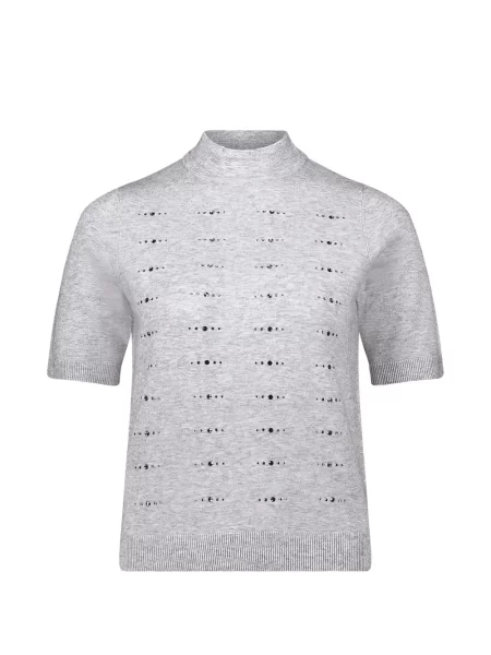 Krótka koszulka Betty Barclay z koralikami szara