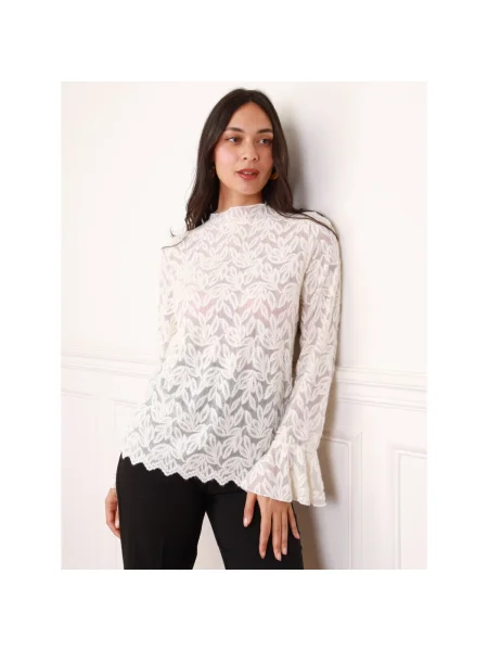 Top La Modeuse alb