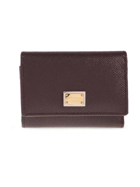 Portfel Dolce And Gabbana skórzany fioletowy