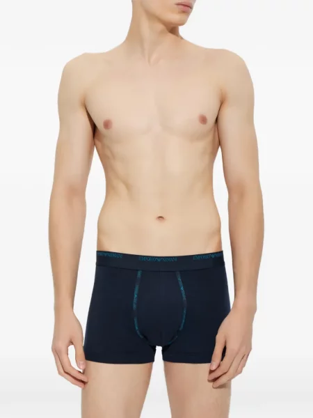 Boxeri Emporio Armani cu autograf albastru