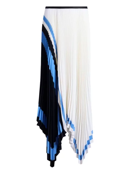 Fusta plisata Proenza Schouler plisată alb