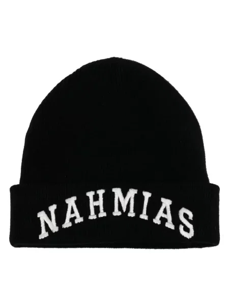 Căciulă Nahmias cu broderie de lână negru