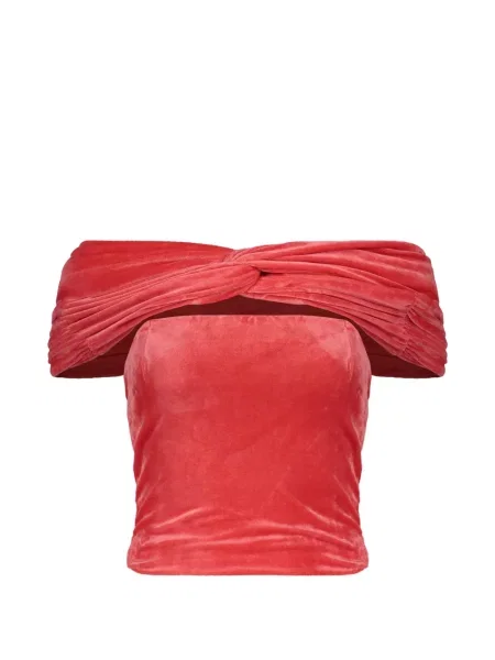 Bluză Alberta Ferretti de catifea roz
