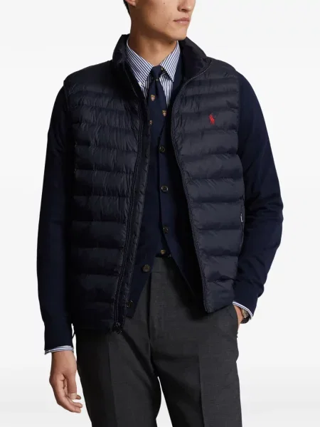 Matlasat tricou polo Polo Ralph Lauren cu decolteu rotund cu autograf roșu