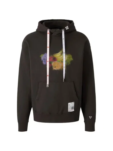 Grafic hanorac cu glugă Maison Mihara Yasuhiro negru