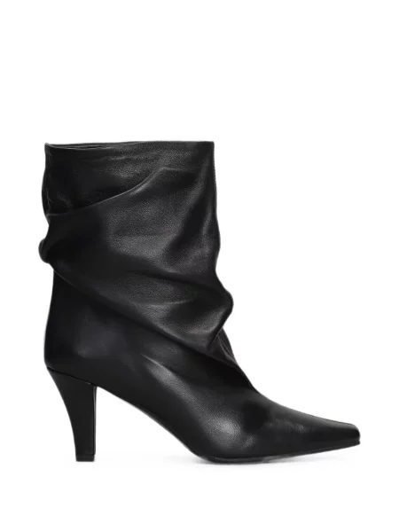 Cizme scurte The Seller din piele negru
