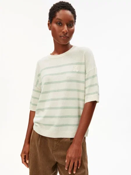 ARMEDANGELS Tricou ecru verde
