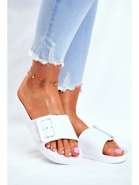 Šľapky Big Star Shoes s prackou biela