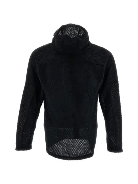 Hanorac cu glugă And Wander din fleece negru