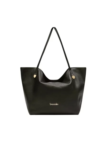 Shopperka Braccialini skórzana czarna