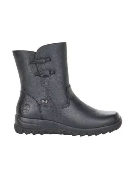 Botki Rieker skórzane casual czarne